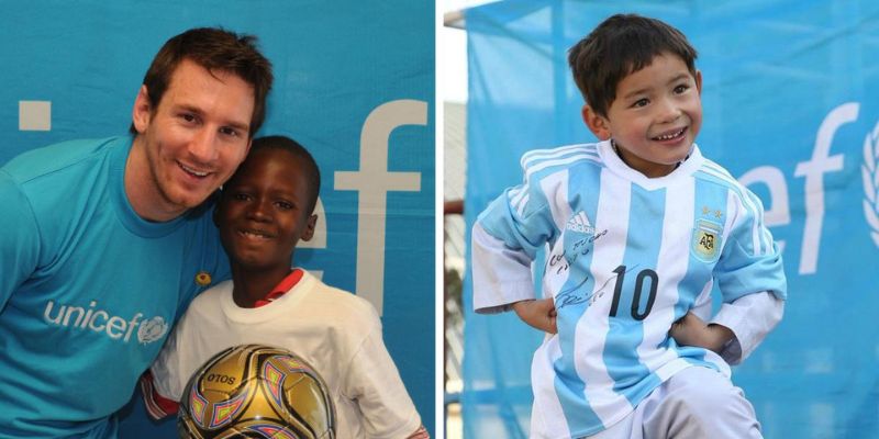 Messi có riêng cho mình 1 quỹ từ thiện và cũng từng là đại sứ của UNICEF trong việc bảo về quyền trẻ em toàn thế giới